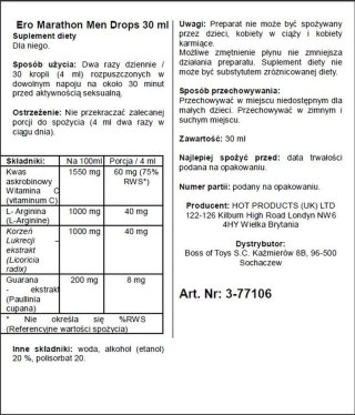 Stymulujące krople dla mężczyzn na długi sex 30ml