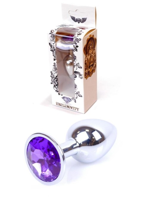 Metalowy korek analny stalowy plug kryształ 7cm
