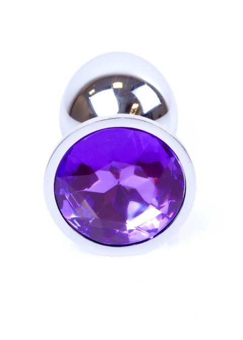 Metalowy korek analny stalowy plug kryształ 7cm