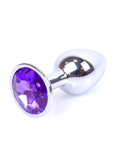 Metalowy korek analny stalowy plug kryształ 7cm