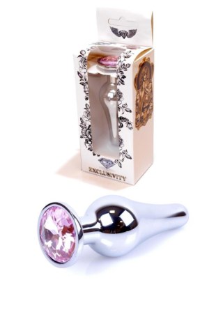 Stalowy korek analny wąski plug metal diament 9cm