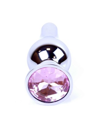 Stalowy korek analny wąski plug metal diament 9cm