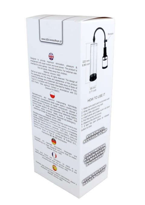 Tłokowa pompka powiększająca penisa erekcyjna