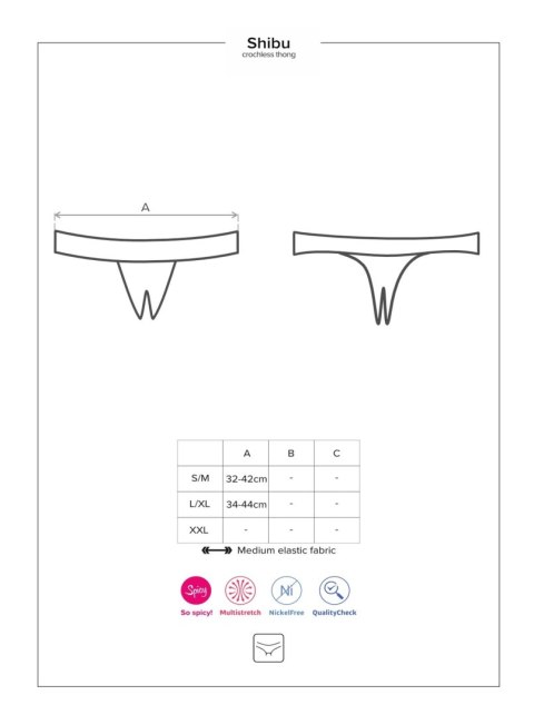 Erotyczne stringi rozcięte w kroku obsessive l/xl