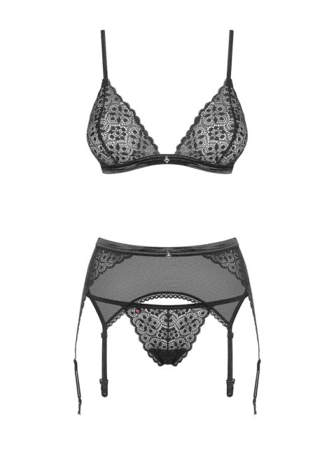 Sexy komplet biustonosz pas stringi obsessive s/m