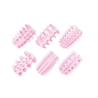 Zestaw 6 nakładek na penisa z wypustkami stymulują