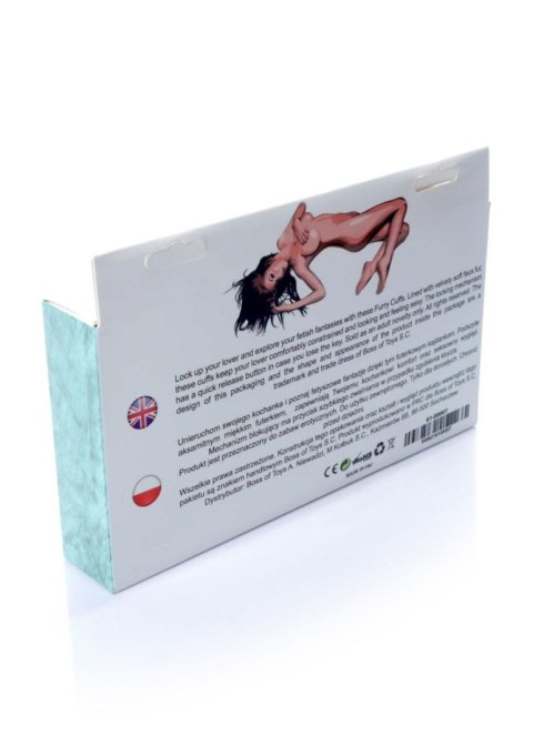 Kajdanki metalowe z futerkiem bondage bdsm erotyka