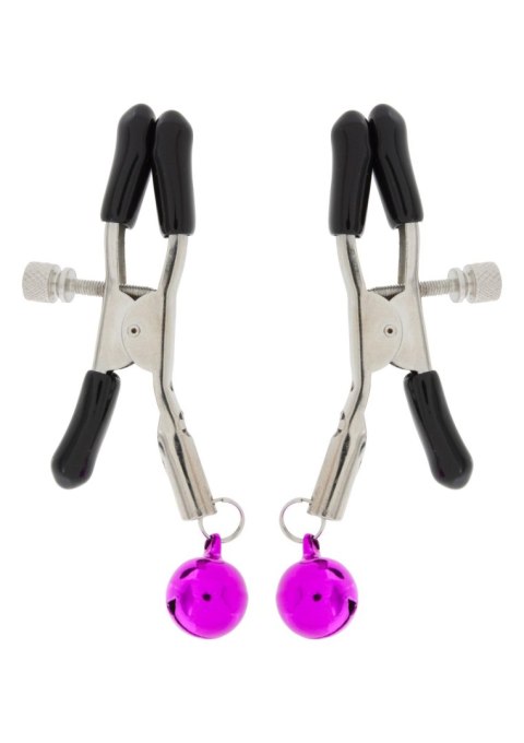 Metalowe zaciski na sutki z dzwoneczkami bdsm sex