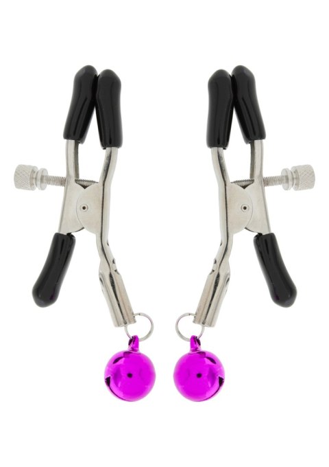 Metalowe zaciski na sutki z dzwoneczkami bdsm sex