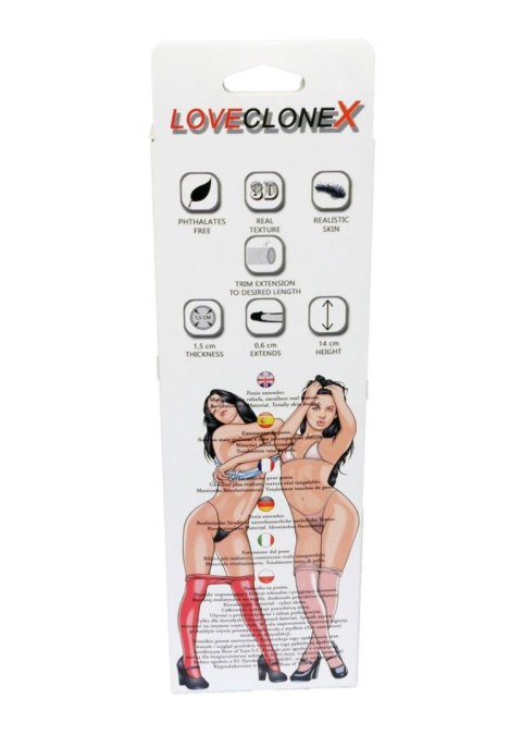 Wydłużająca sex nakładka z cyberskóry na penisa