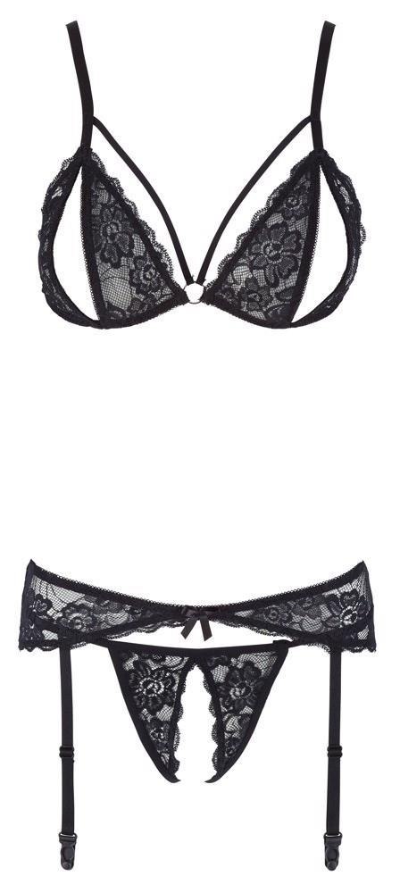 Lace Suspender Set M