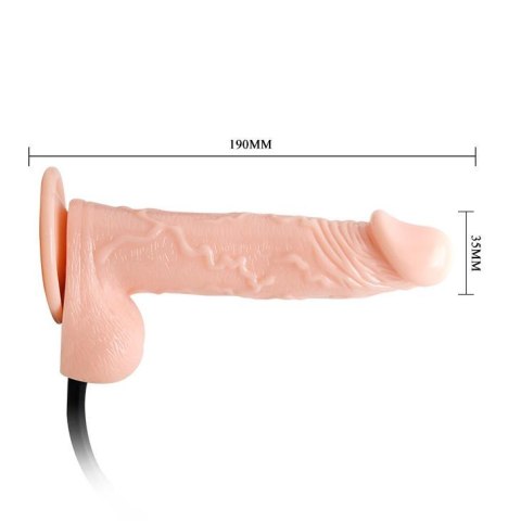 Dildo z cyberskóry pompowany przyssawka 19cm