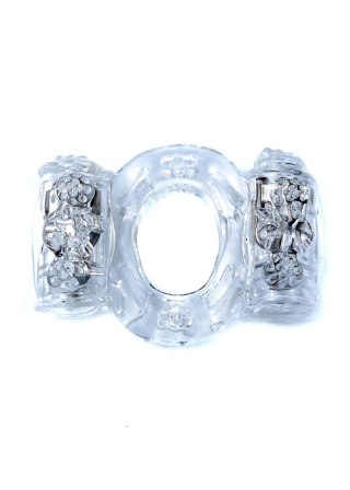 Pierścień erekcyjny podwójnie wibrujący na penisa