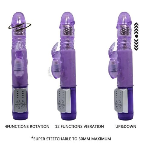 Wibrator królik rotacja posuw masażer 24cm erotyka