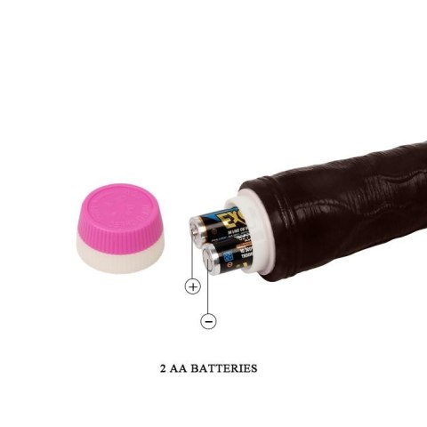 Realistyczny czarny penis wibrator naturalny 23cm