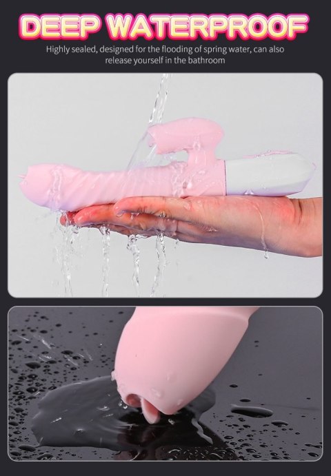 Wibrator króliczek masażer posuw podgrzewany 22cm