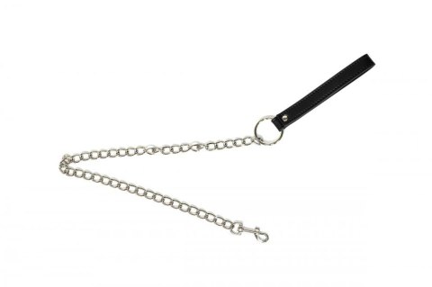 Obroża ze smyczą łańcuszkiem stalowym bondage bdsm
