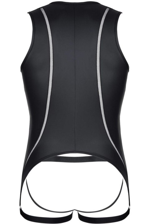 Seksowny kostium męski body + jockstrap wetlook L