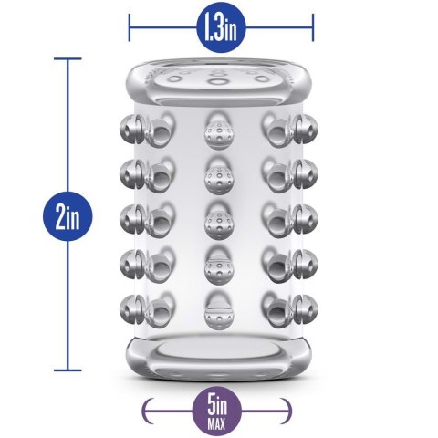Nakładka na penis rozciągliwa stymulujące wypustki