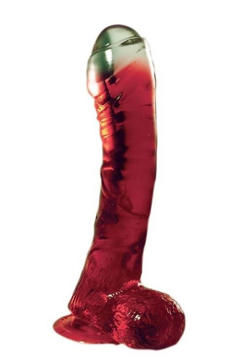 Żelowy penis z przyssawką jądrami realistyczny 16c