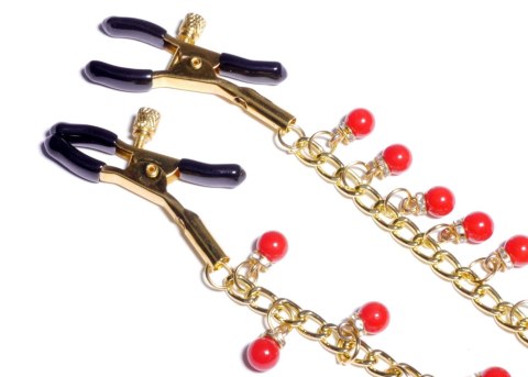 Zaciski na sutki z łańcuszkiem ozdobne sex bdsm