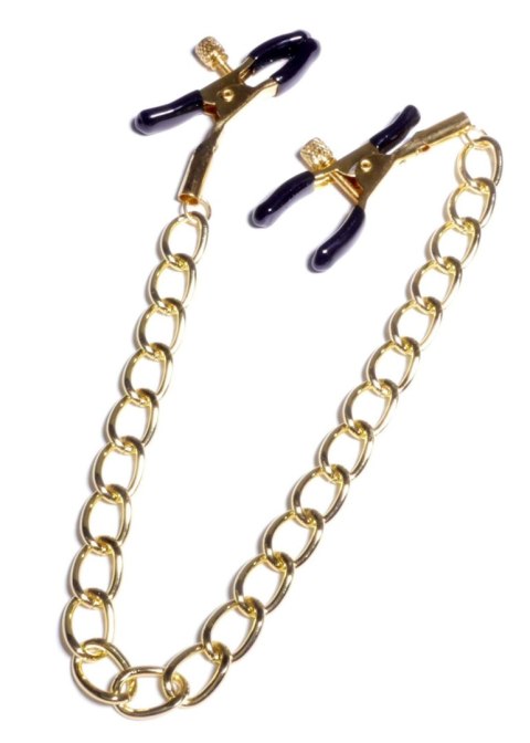 Zaciski na sutki z łańcuszkiem regulowane bdsm sex