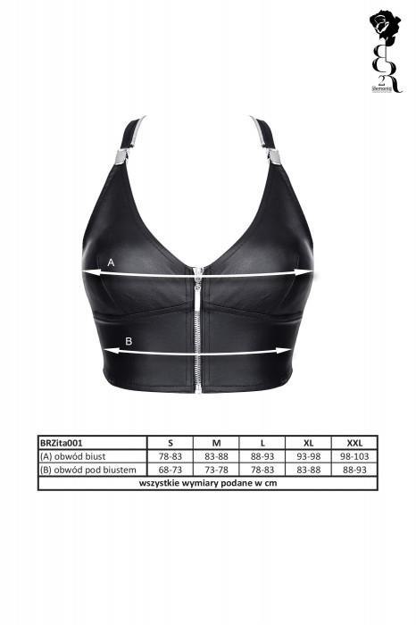 Bielizna - BRZITAI001 top czarny rozmiar M