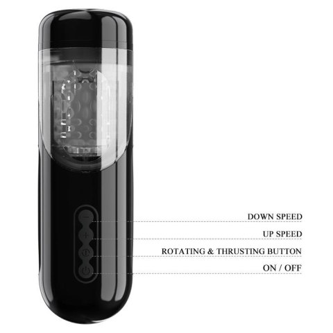 Masturbator sztuczna pochwa rotacja posuw dźwięki