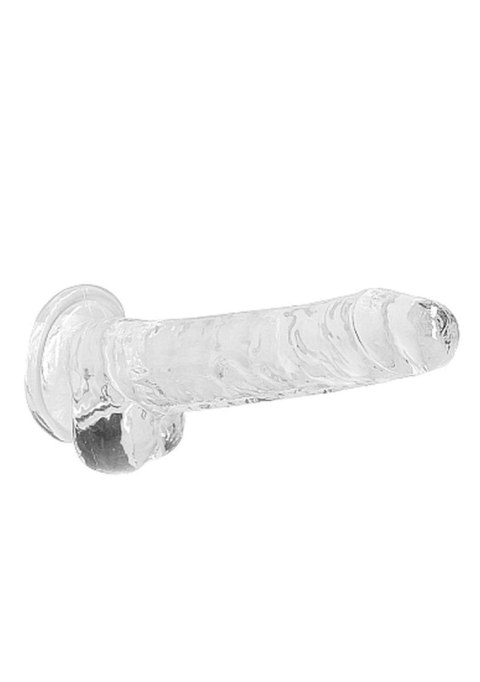 Przezroczyste dildo gumowe z prostym trzonem 19cm