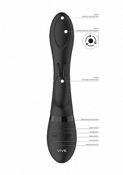 Wibrator króliczek masażer łechtaczki 21cm 10 tryb