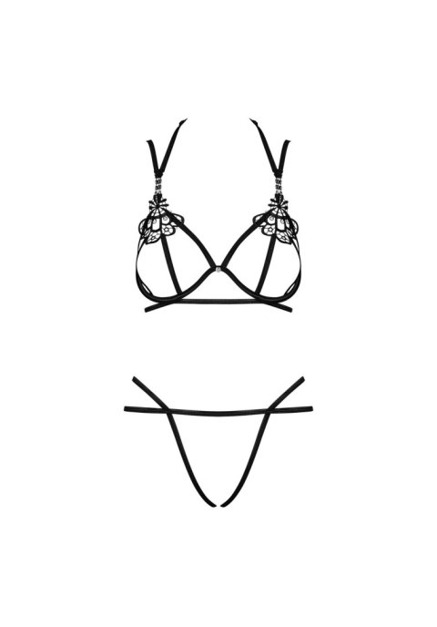 Biustonosz stringi komplet obsessive badossa s/m