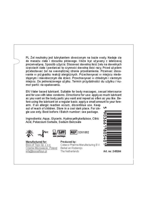 Saszetka żel nawilżający poślizgowy lubrykant 3 ml