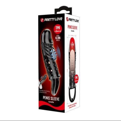 Nakładka powiększająca penisa z wibracjami pogrubi