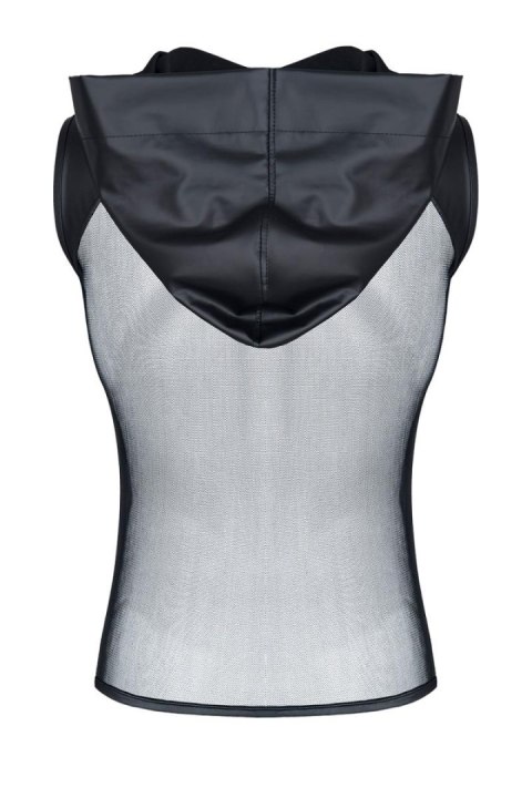 Męski t-shirt bez rękawów, z kapturem L