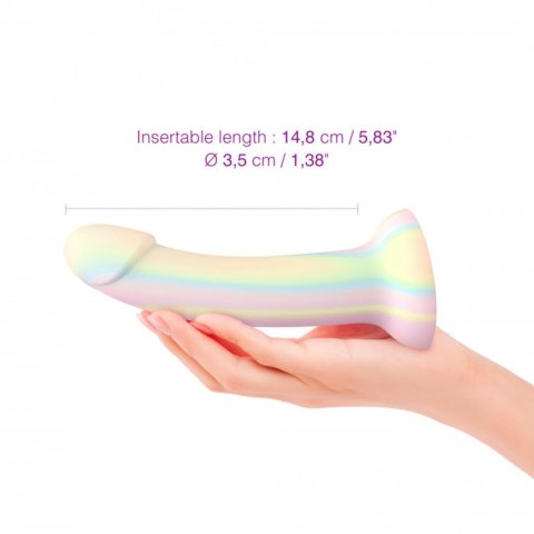 Pastelowe wodoodporne dildo z mocna przyssawką