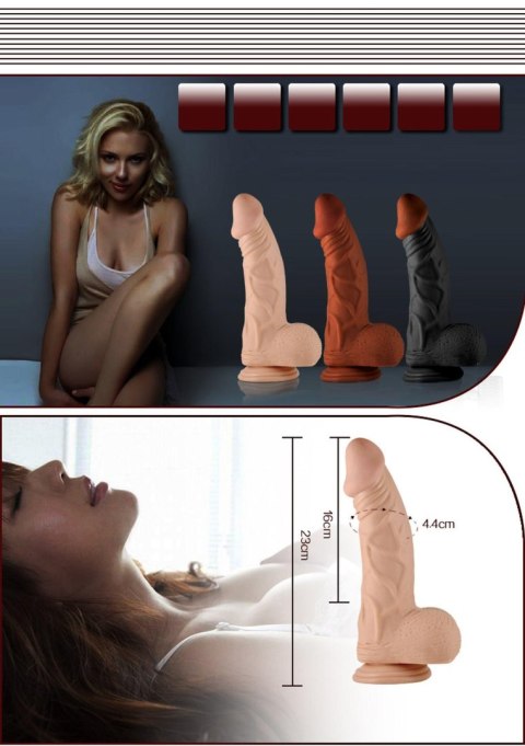 Wielkie dildo penis przyssawka żylasty duży giętki
