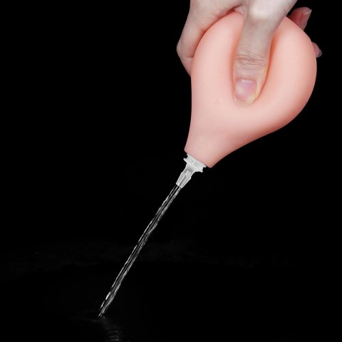 Gumowe dildo pompowane penis wytrysk przyssawka