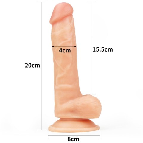 Strap-on z elastycznym penisem realistyczny 19 cm