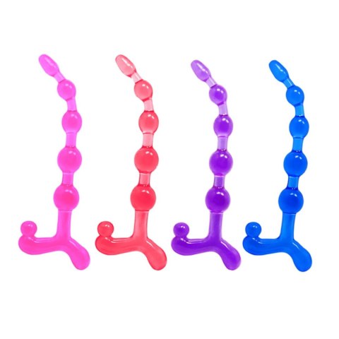 Koraliki sonda analna silikonowe 20cm różne kolory