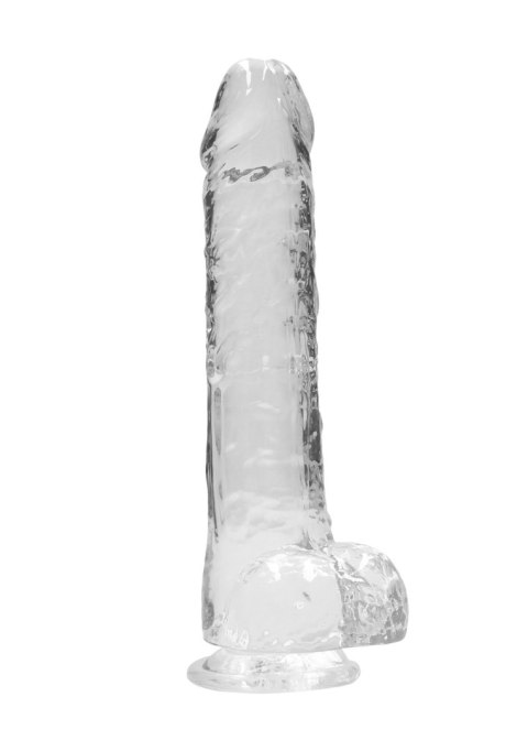 Duży przezroczysty żylasty penis grube dildo 24 cm