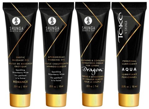 Olejek do masażu żel świeca Shunga truskawka/szamp