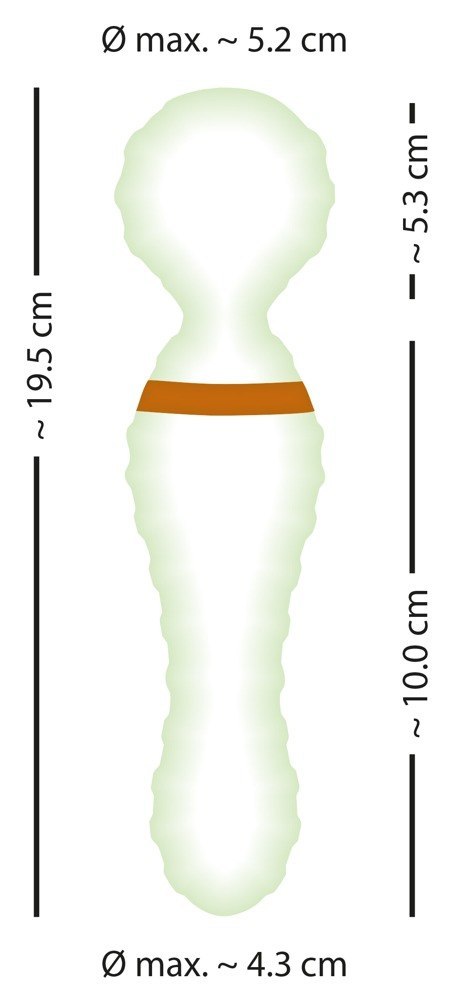 Podwójny masażer różdżka wibrator 19 cm 9 trybów