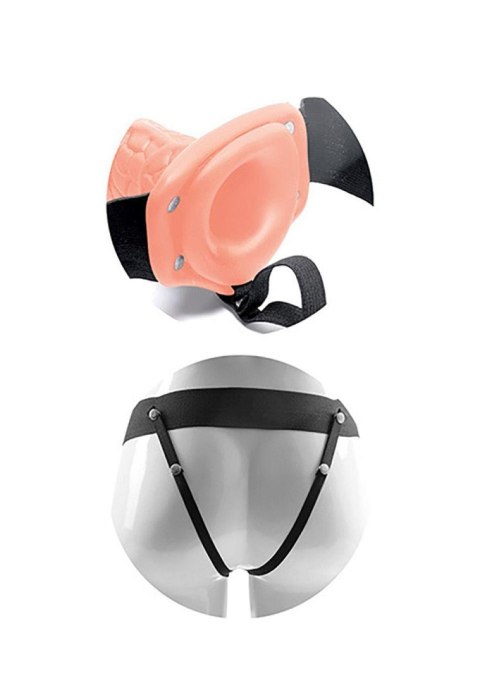 Wibrująca proteza penisa na paskach strapon pusta