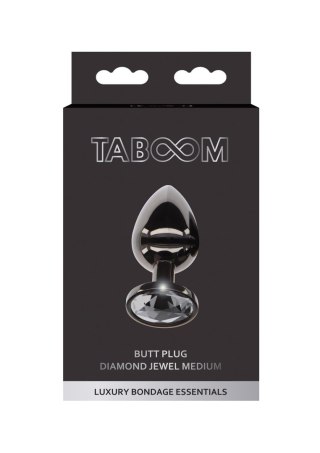 Butt Plug With Diamond Jewel M Black