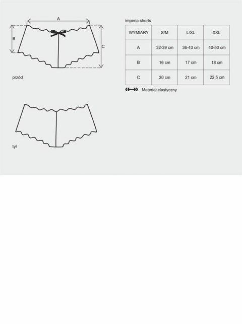 Szorty koronkowe obcisłe erotyczne obsessive s/m