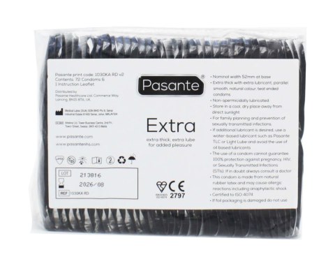 Pasante Extra Condoms Bulk Packs 144 psc
