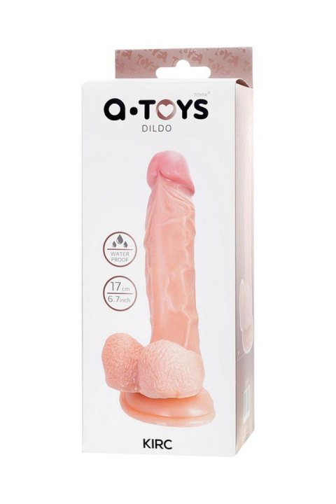 Realistic dildo A-Toys by TOYFA Kirc, TPE, nude, 17 cm