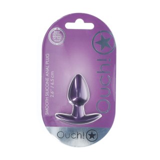 Smooth Silicone Anal Plug - Small - 2.6 / 6,5 cm - Metallic Purple