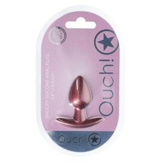 Smooth Silicone Anal Plug - Small - 2.6 / 6,5 cm - Rose Gold