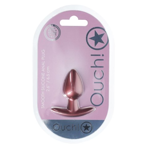 Smooth Silicone Anal Plug - Small - 2.6 / 6,5 cm - Rose Gold